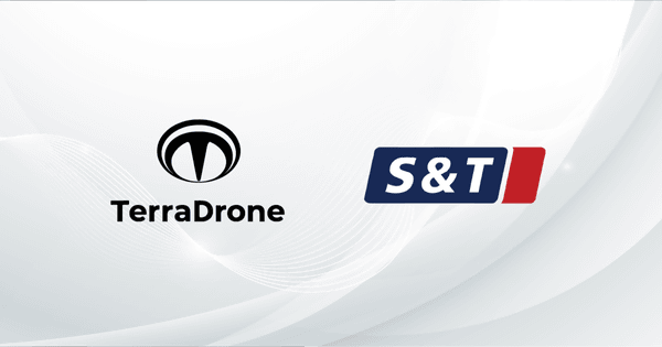 テラドローンとS&T NDTのロゴ
