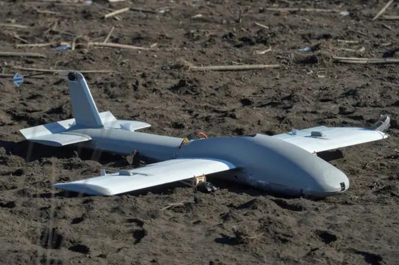 2025年2月8日、ウクライナ・ドニプロペトロフスク州の前線付近で撃墜されたロシアのモルニヤ・ドローン。