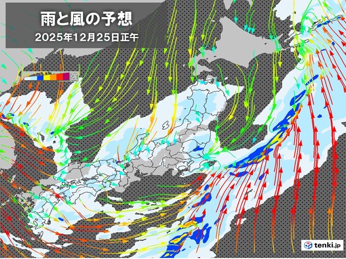 24日～25日は全国的に雨　日本海側は暴風の恐れも　荒れ模様のクリスマスに