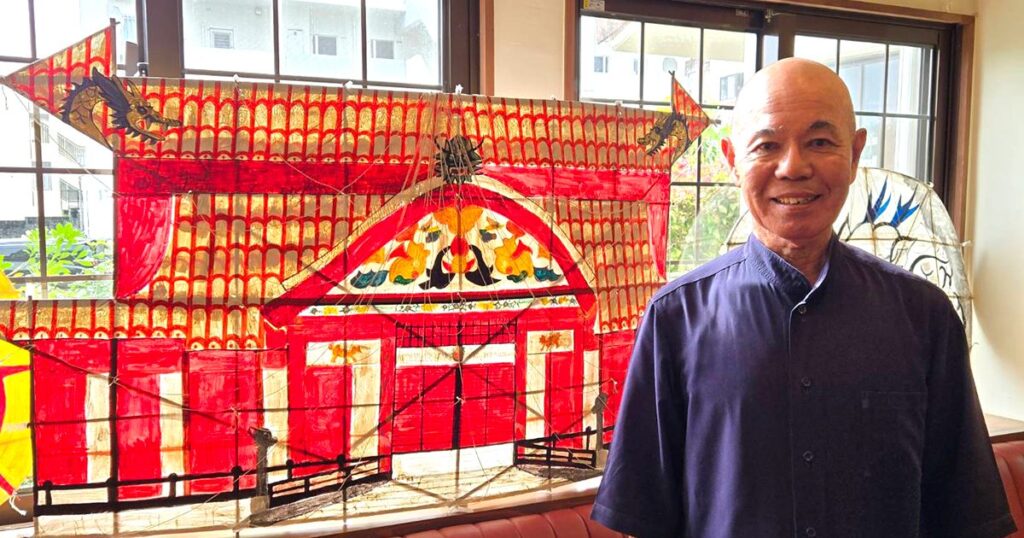 大空に舞う「沖縄のシンボル」　首里城再建の思い「たこ」に