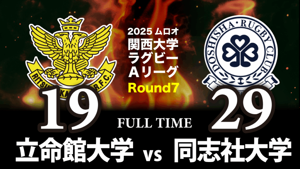 11月30日(日) 立命館大学 vs 同志社大学 | 関西ラグビーフットボール協会