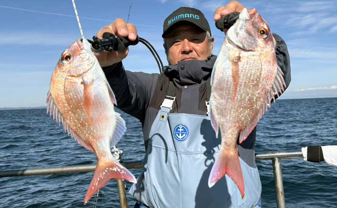 【沖釣り釣果速報】赤青ダブルヒット！金州五目釣りでハチビキ＆キメジ手中（愛知・静岡）
