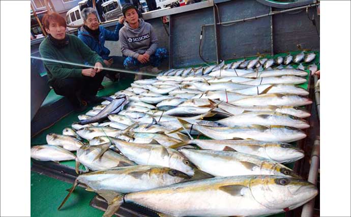 【沖釣り釣果速報】ヒラマサがデッキにズラリ！玄界灘の落とし込み釣りで青物続々ヒット（福岡）