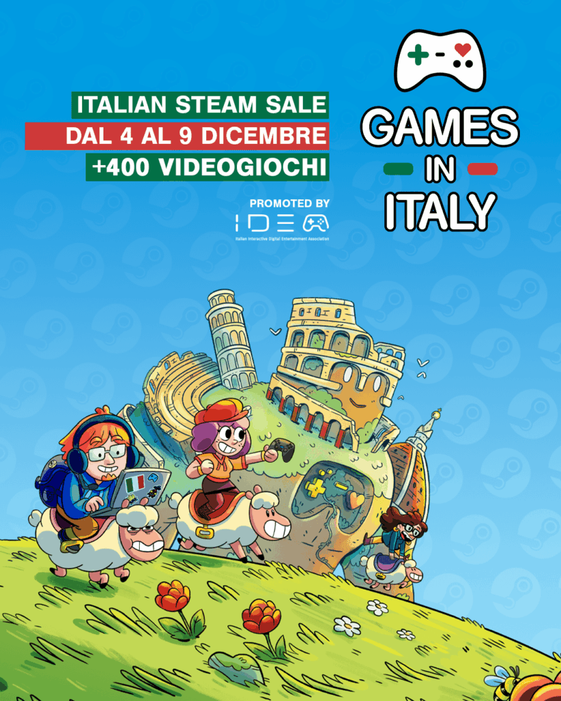 今年も、Games in Italy 2025 イベントに向けて、多くのイタリアのゲームが Steam で割引価格で提供されます