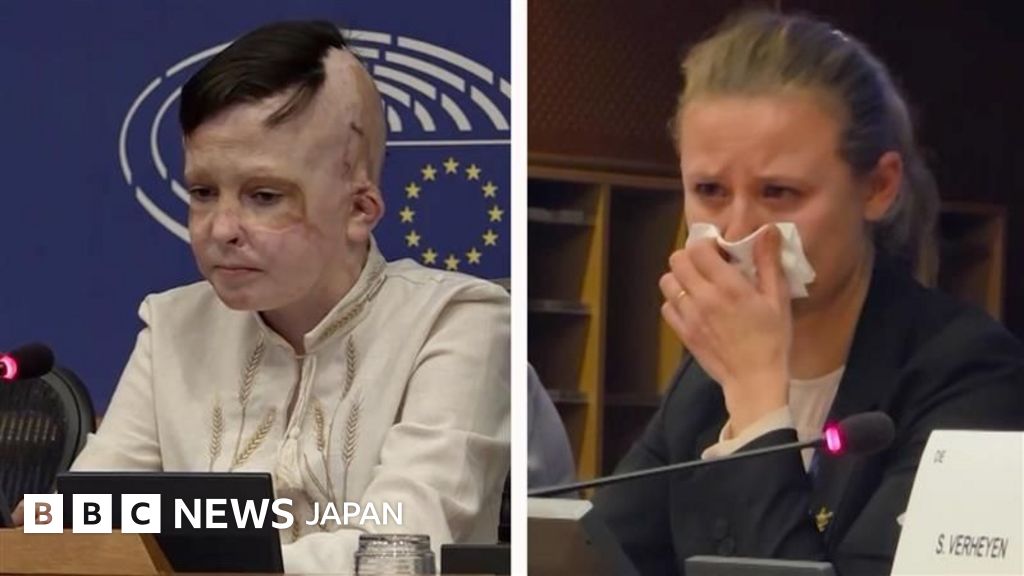 通訳が涙で言葉出ず……ロシアの攻撃で母親を失ったウクライナの少年が欧州議会で証言 - BBCニュース