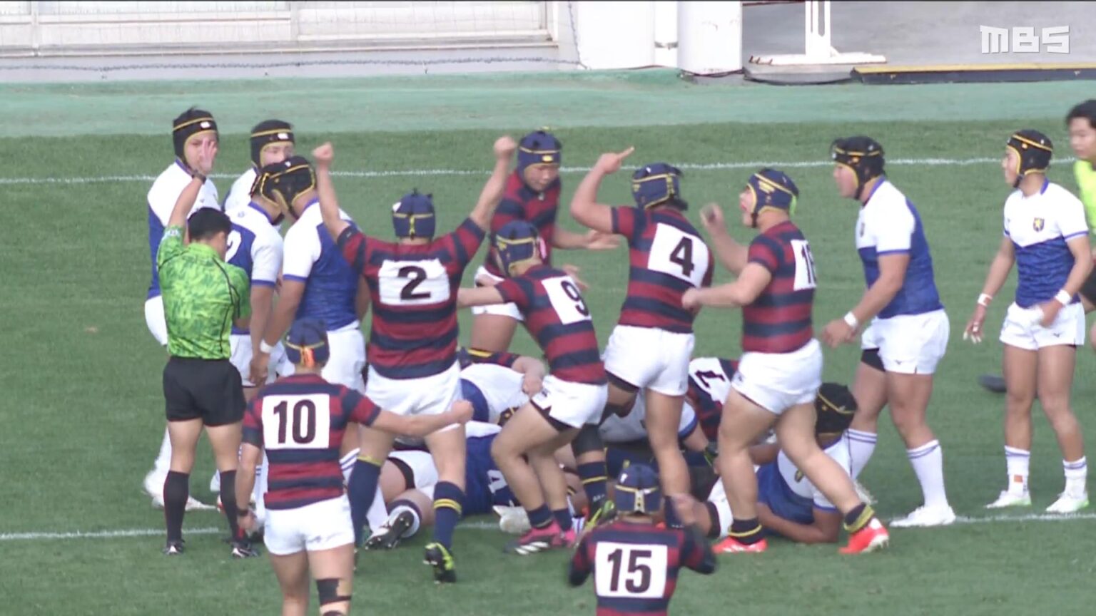 【動画】【全国高校ラグビー】1回戦 立命館慶祥 vs. 仙台育英 敵陣ゴール前5mラインアウトからモールを組み、最後は立命館慶祥・小池がトライ。