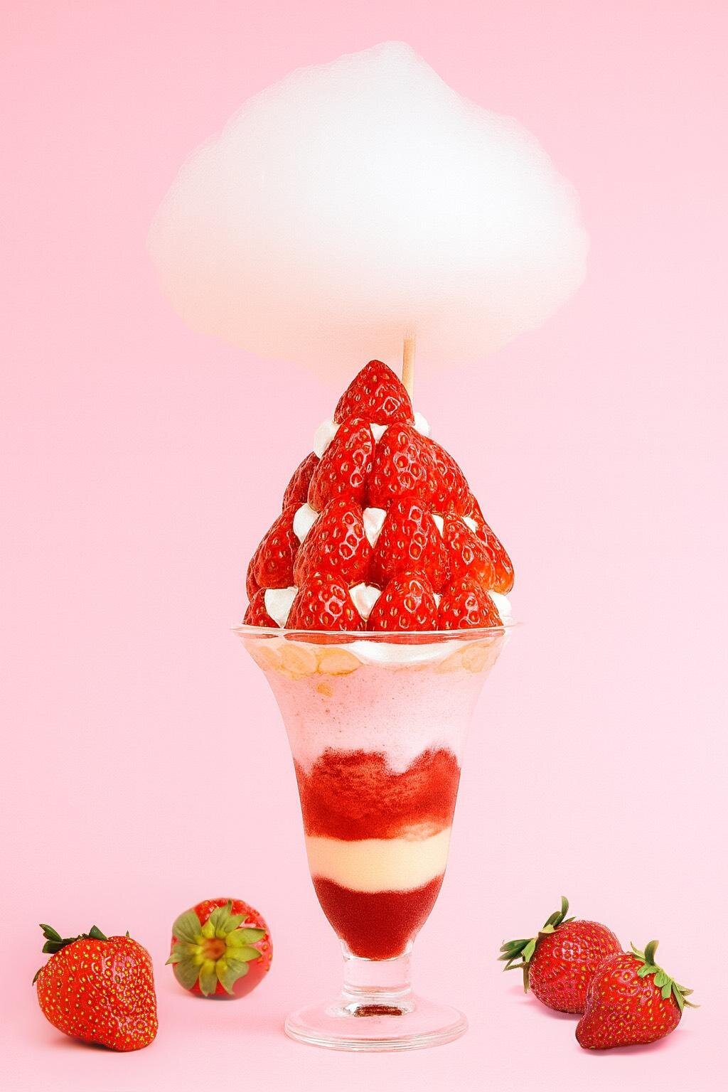 「ふるーつなのに」贅沢いちごの食べ比べマウンテンパフェ