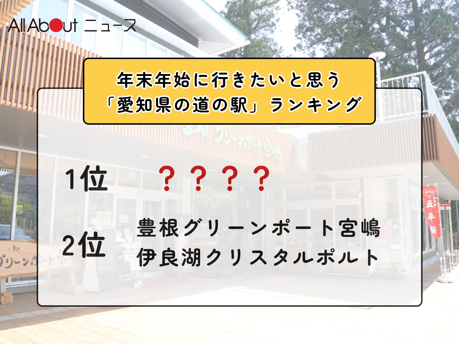 「年末年始に行きたいと思う愛知県の道の駅」ランキング