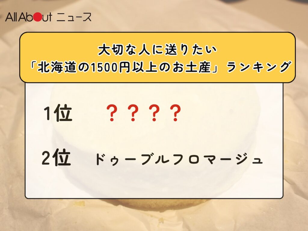 大切な人に送りたい「北海道の1500円以上のお土産」ランキング！ 2位「ドゥーブルフロマージュ」、1位は？ - All About ニュース
