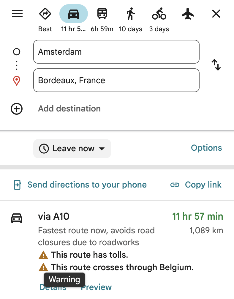 ベルギーの道路は正式に Google マップの警告ラベルになりました
