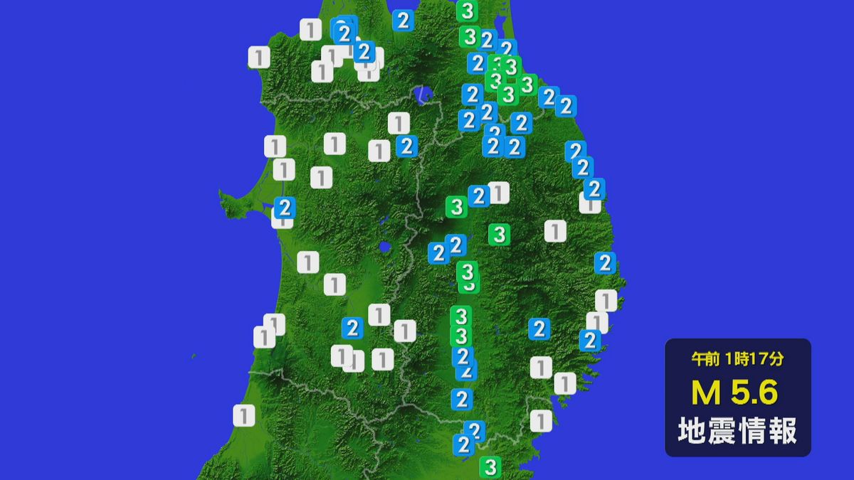 秋田県では震度２の揺れを観測 青森県東方沖地震