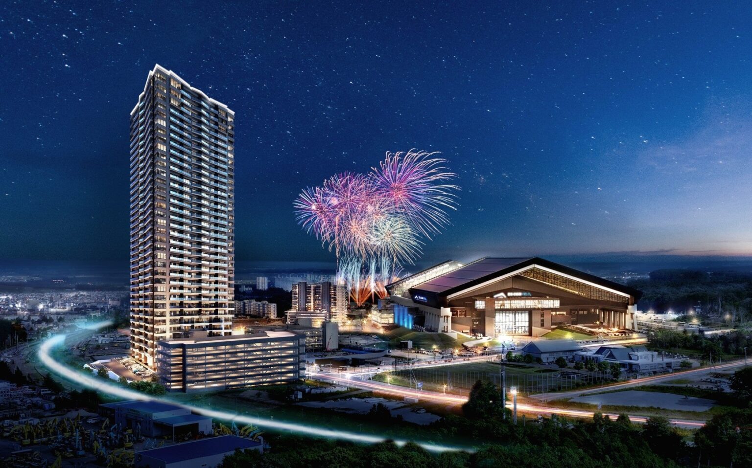 「ES CON FIELD HOKKAIDO」近接の分譲レジデンス誕生『（仮称）北広島市新駅タワープロジェクト』2028年完成に向けて着工 | 株式会社エスコンのプレスリリース