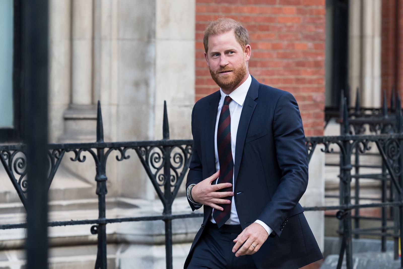 ヘンリー王子、ロンドンの裁判所、イギリス滞在Prince Harry the Duke of Sussex leaves the High Court after attending the second day of appeal...