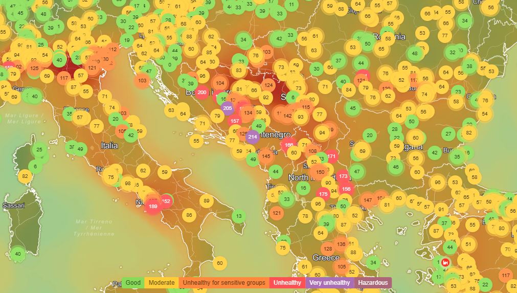 Southeast Europe Air Quality Alert