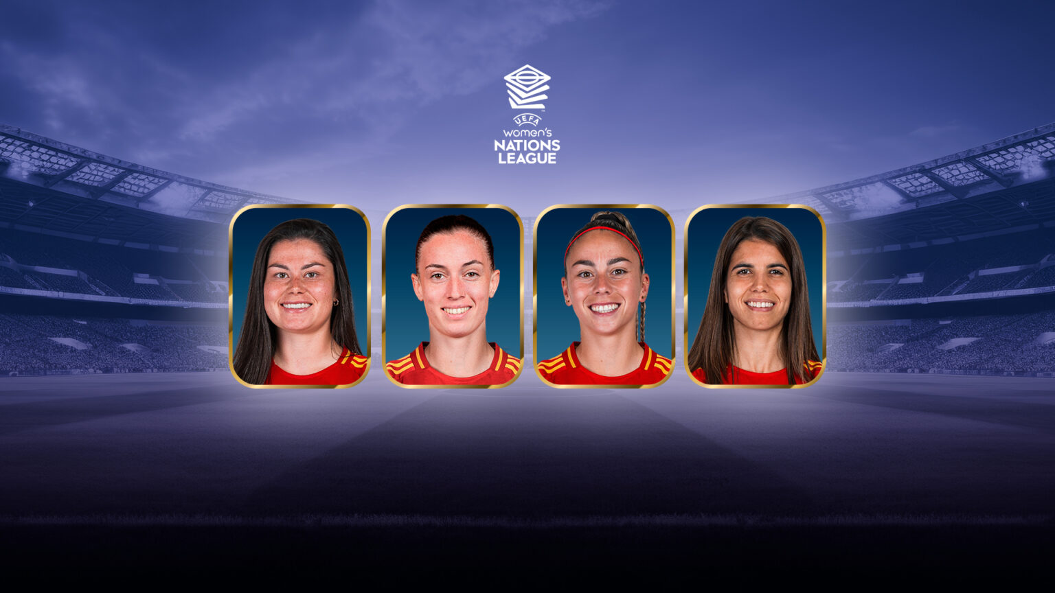 María Méndez, Eva Navarro, Athenea and Redondo in Nations League final