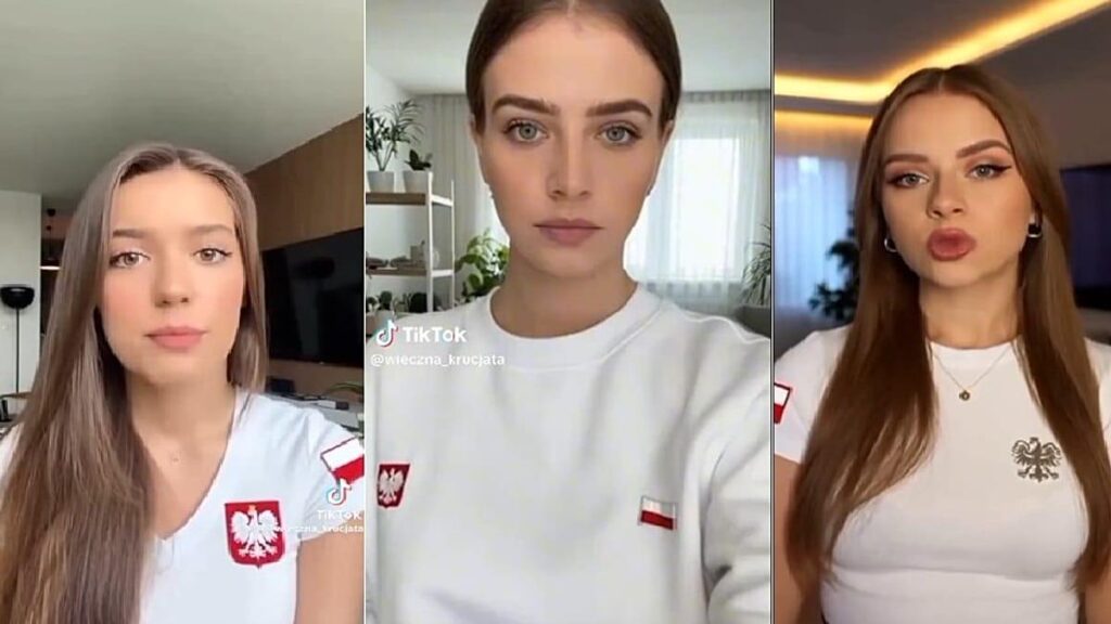 若くて魅力的な女性を映す AI 生成の動画がポーランドの EU 離脱を促進