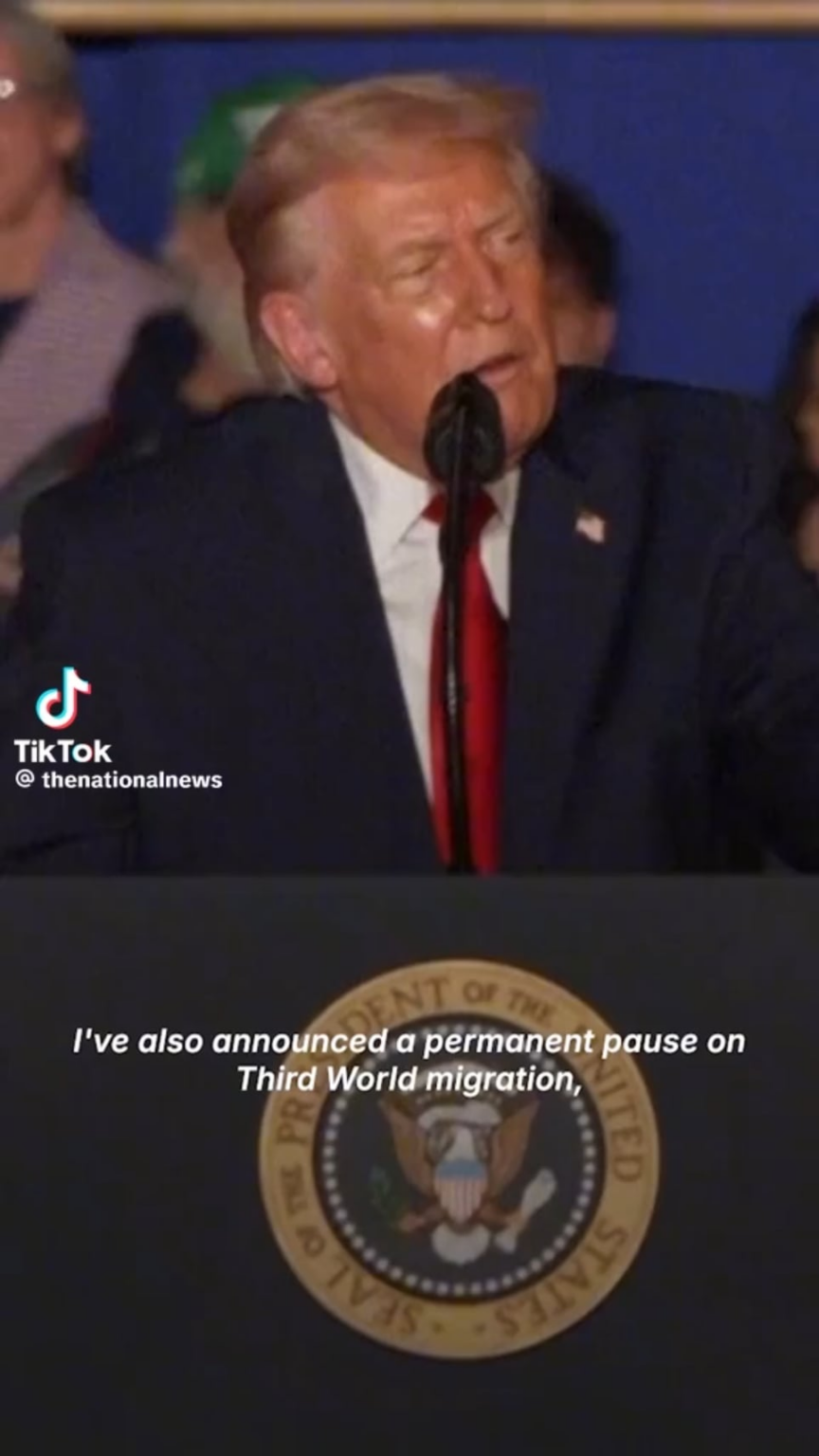 トランプ大統領は第三世界からの移民を禁止し、デンマークからアメリカへのより多くの人々を望んでいる