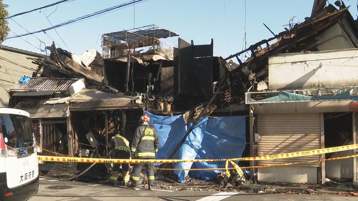 住人の姉弟か、焼け跡から身元不明の2人の遺体みつかる　集合住宅など6軒が焼ける火事　大阪・守口市