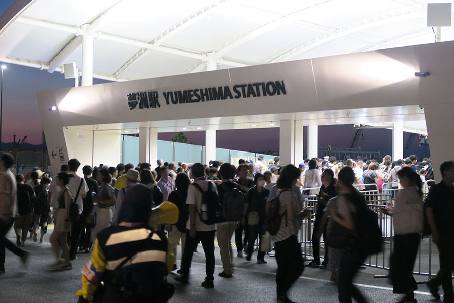 『2025大阪・関西万博』6月28日のイベント『大曲の花火』終了後の様子（Lmaga.jp撮影）