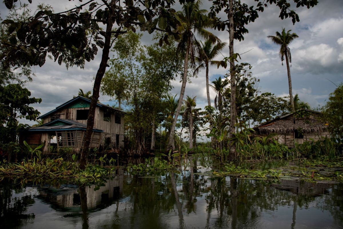 紛争のため、所有者から放棄されたフィリピン南部ダトゥ・ピアンの家屋/Jes Aznar/Getty Images via CNN Newsource