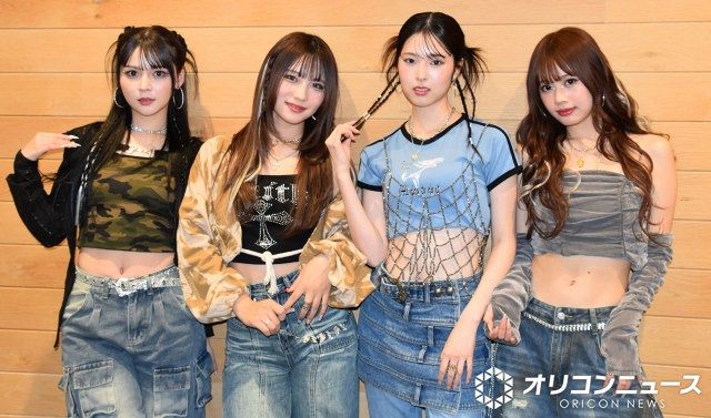 （左から）メガン、じゅり、はるな、ひなの （C）ORICON NewS inc.
