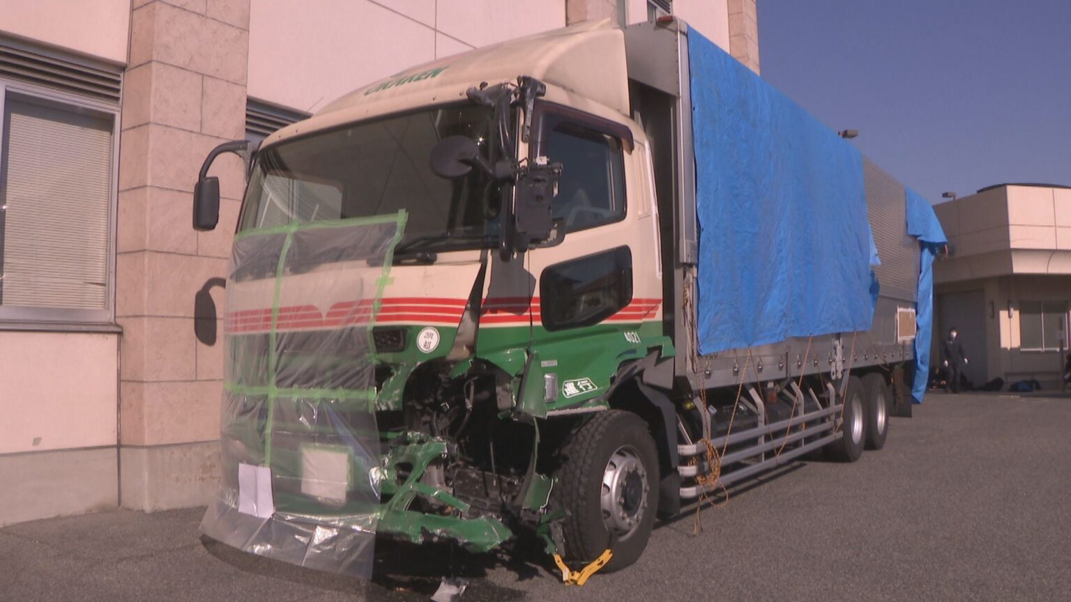 工事現場で車を誘導中の男性が大型トラックにはねられ死亡　大型トラックは別のトラックにも衝突　岡山市 | KSBニュース | KSB瀬戸内海放送