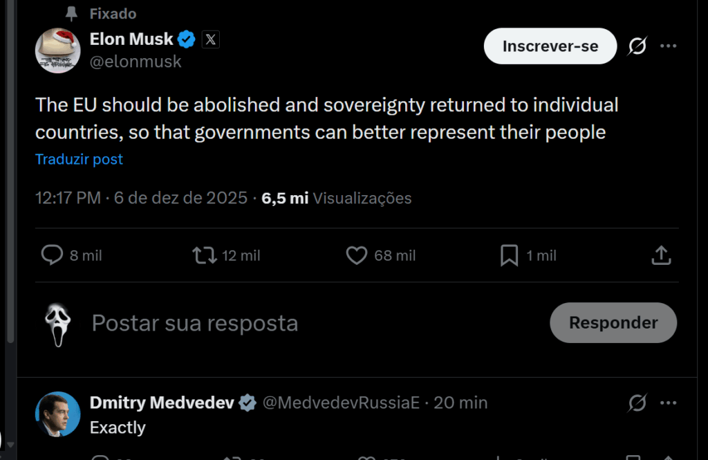 マスク氏は欧州連合の終焉を望んでいる