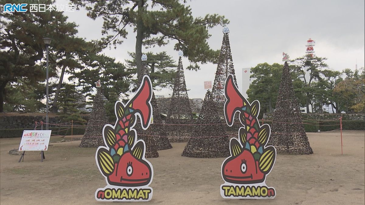 松ぼっくりツリー登場！玉藻公園