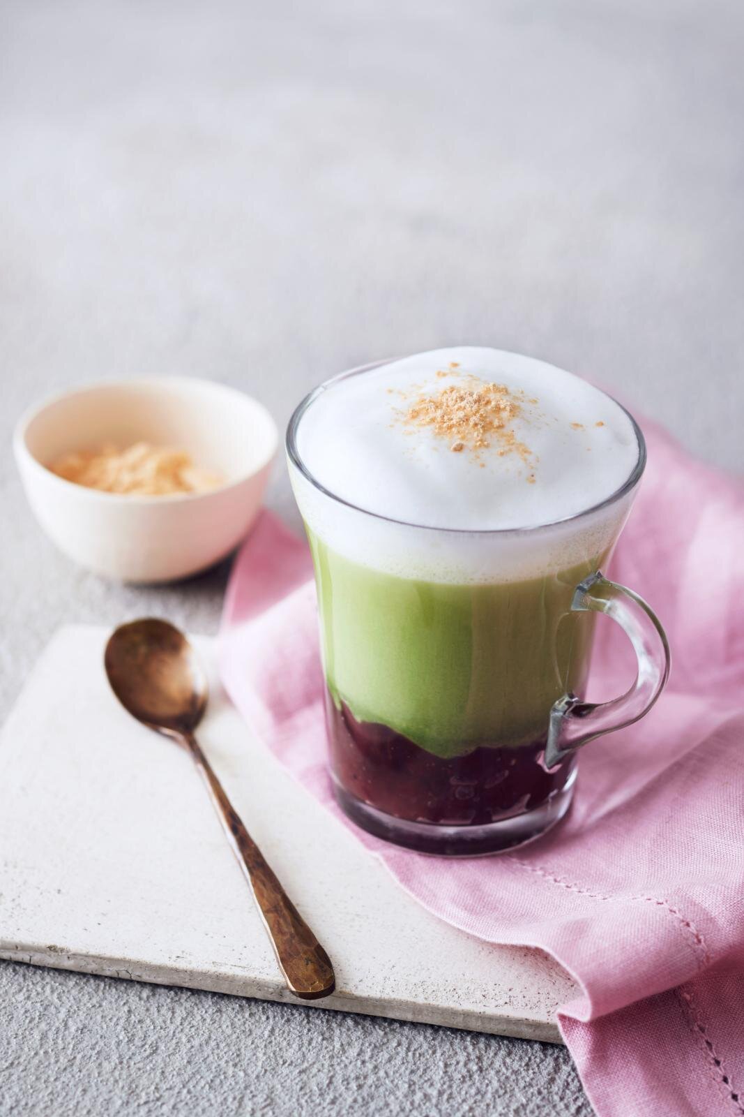 辻利一本店「あずきと抹茶のツートンラテ」