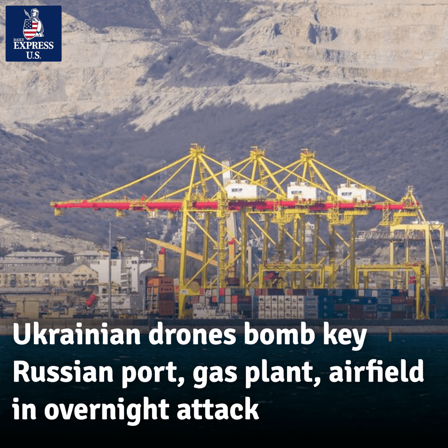 ウクライナの無人機がロシアの主要港、ガス工場、飛行場を夜間のクリスマス攻撃で爆撃