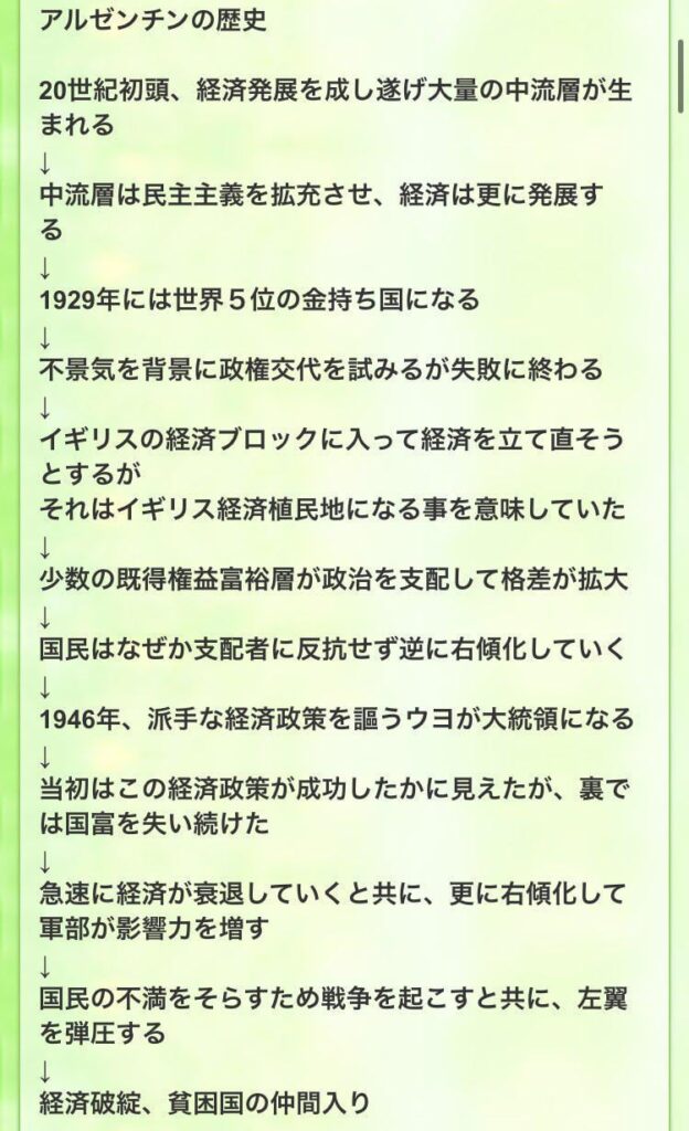 アルゼンチンという国の衰退史　　「※注意　日本ではありません」