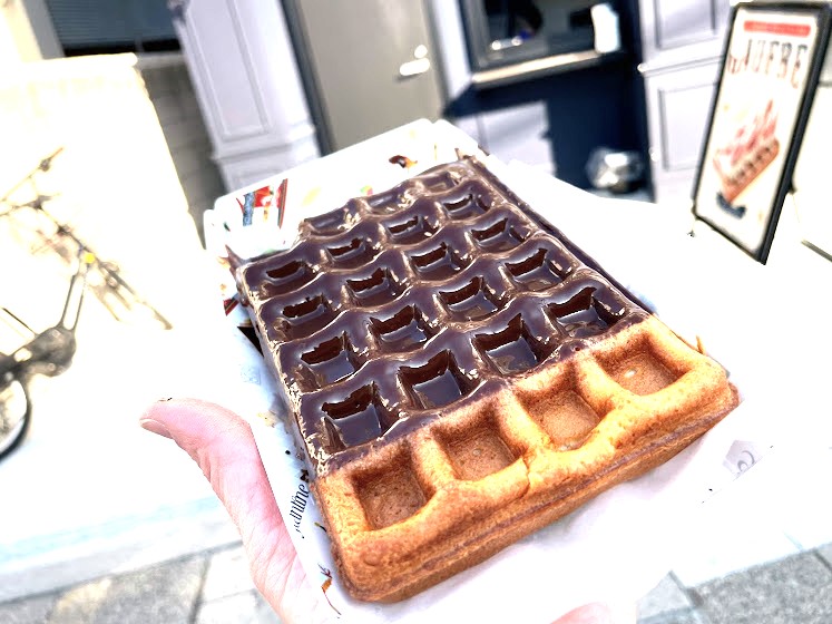 チョコまみれのゴーフルはふわふわ焼きたて