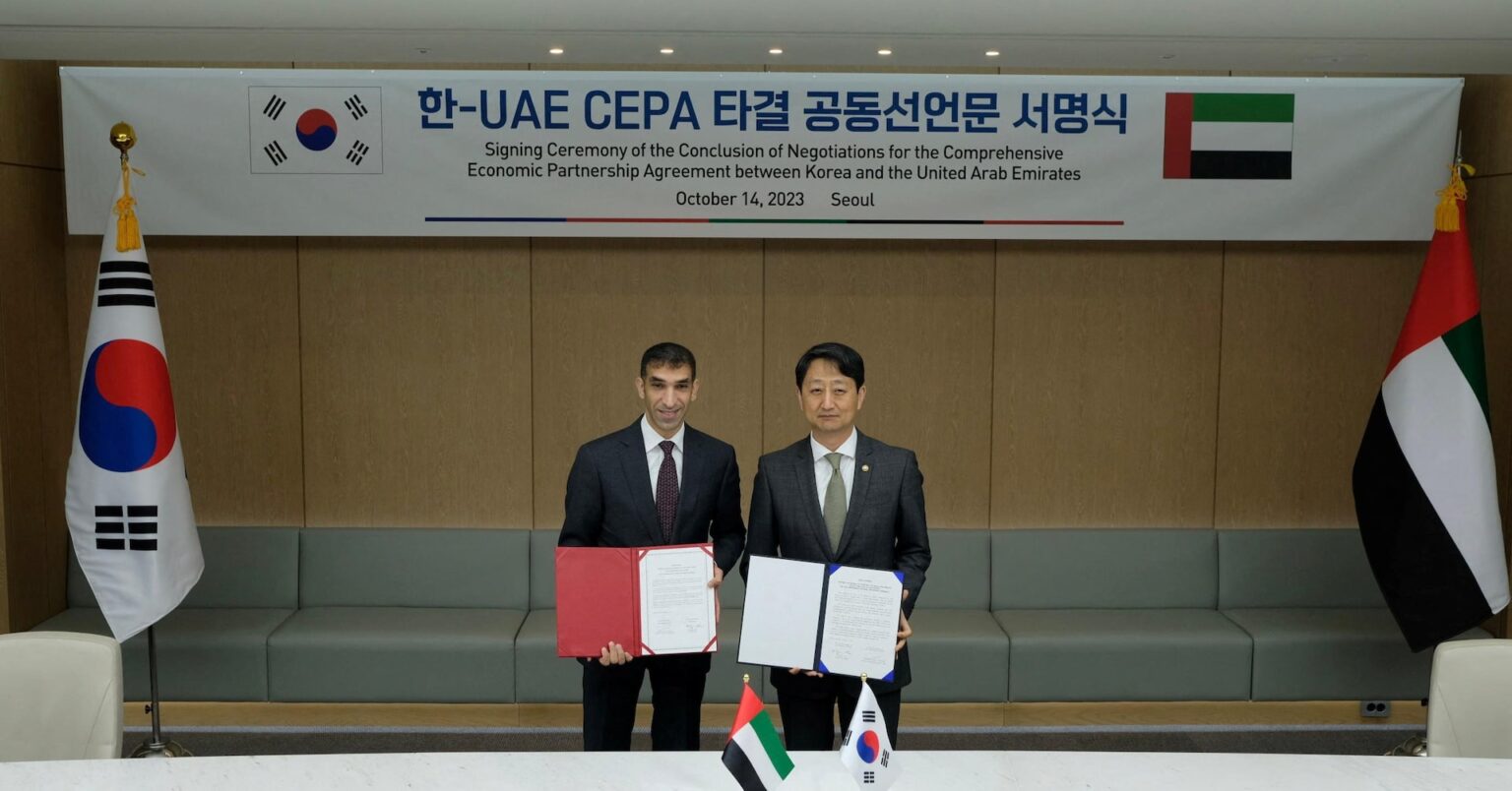 UAE and South Korea complete talks for bilateral trade deal