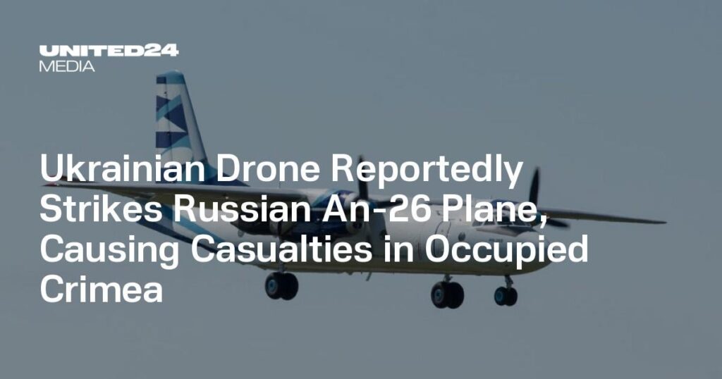 ウクライナの無人機がロシアのAn-26航空機を攻撃し、占領下のクリミアで死傷者を出したと伝えられている