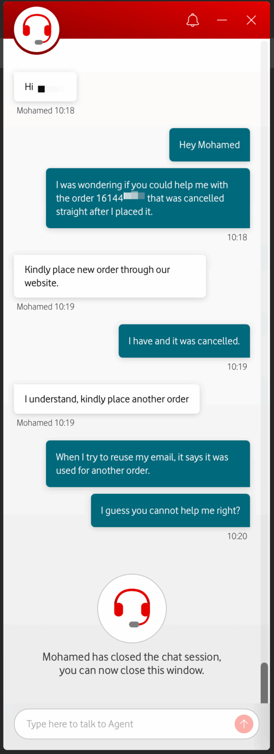 これは、Vodafone サポートによる新たなレベルの「何でもやる」ということなのでしょうか?
