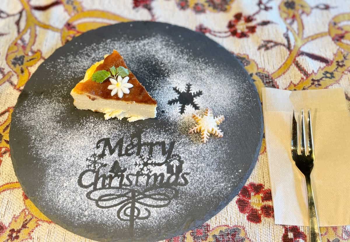 「日替わりの自家製スイーツ」600円（税込）。こちらもクリスマスバージョン♪メニューには載っていないのでスタッフさんに聞いてみて