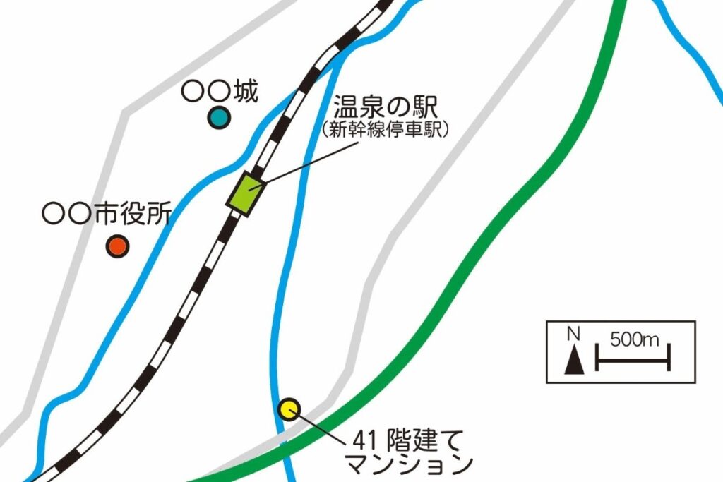 簡易地図から市町村を当てるクイズ　大ヒントの「41階建てマンション」に正解者続出 | LIMO | くらしとお金の経済メディア