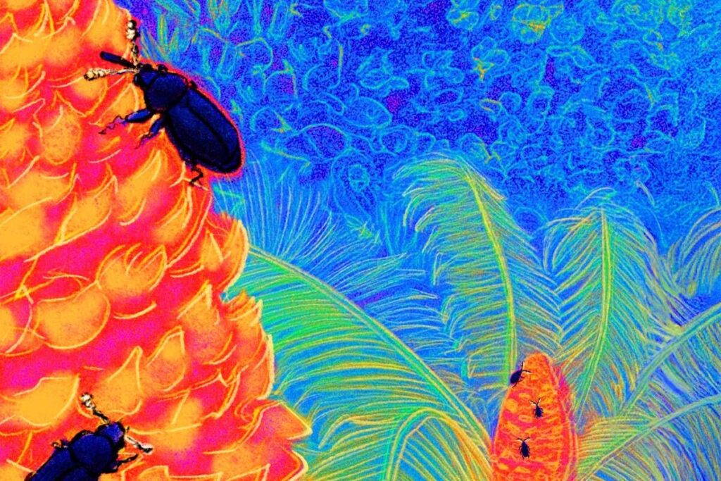 植物が発熱し赤外線で昆虫を引き寄せると判明、初、「色」より前