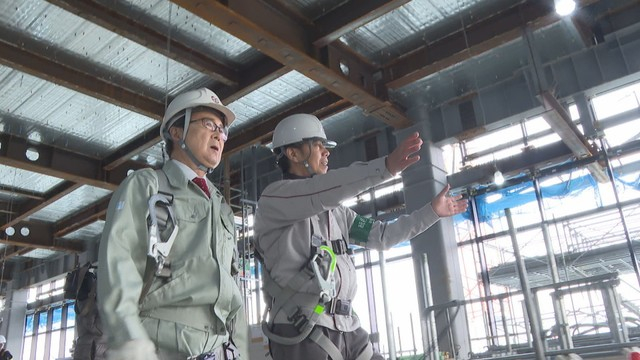 池田知事らがホテル「マンダリン オリエンタル」の建設現場をパトロール　高松市