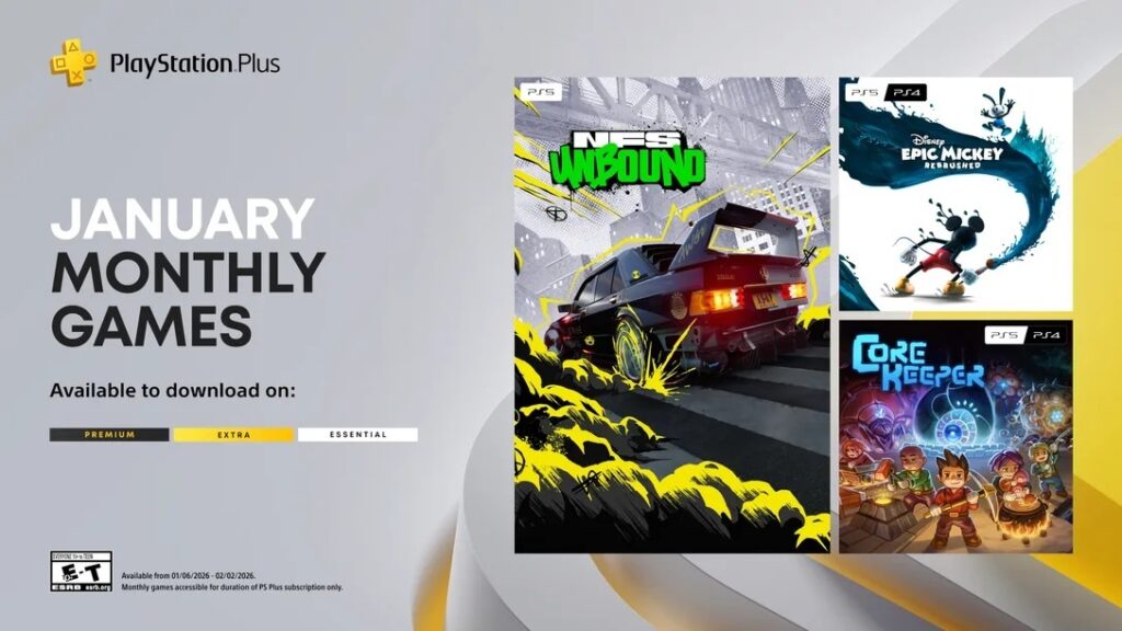 PlayStation Plus会員は1月に『Need for Speed』と『Epic Mickey』を無料で手に入れます -