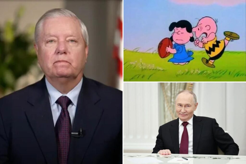 リンジー・グラハム氏、プーチン大統領がウクライナ交渉で「サッカーを持ったルーシー」のように振る舞っているとトランプ氏に警告