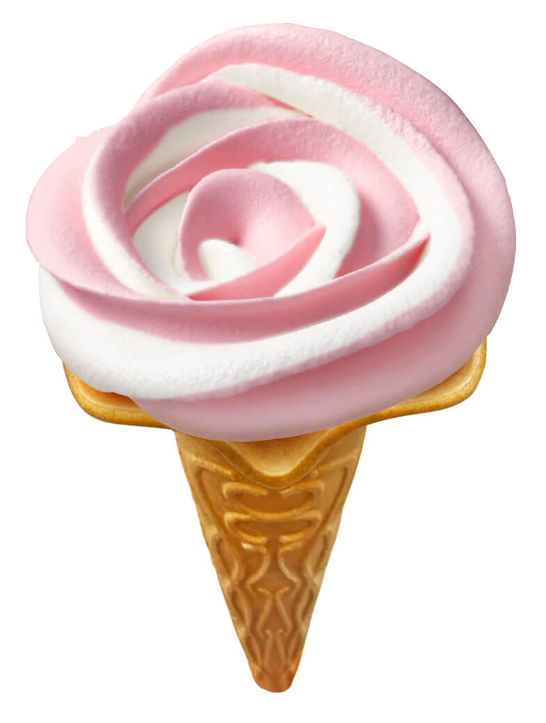 ROSE・ソフトクリーム（ストロベリー／バニラ／ミックス）