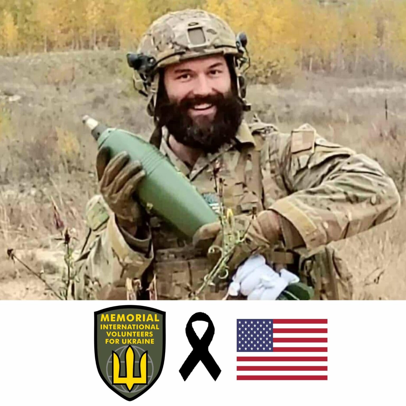 「ウクライナで志願兵として奉仕していた私たちの最愛の米国人兄弟エリック・マーティン・ギグルマンが戦場で命を落としました。私たちの兄弟に名誉、栄光、そして感謝を。」 -オレナ・ロホザ