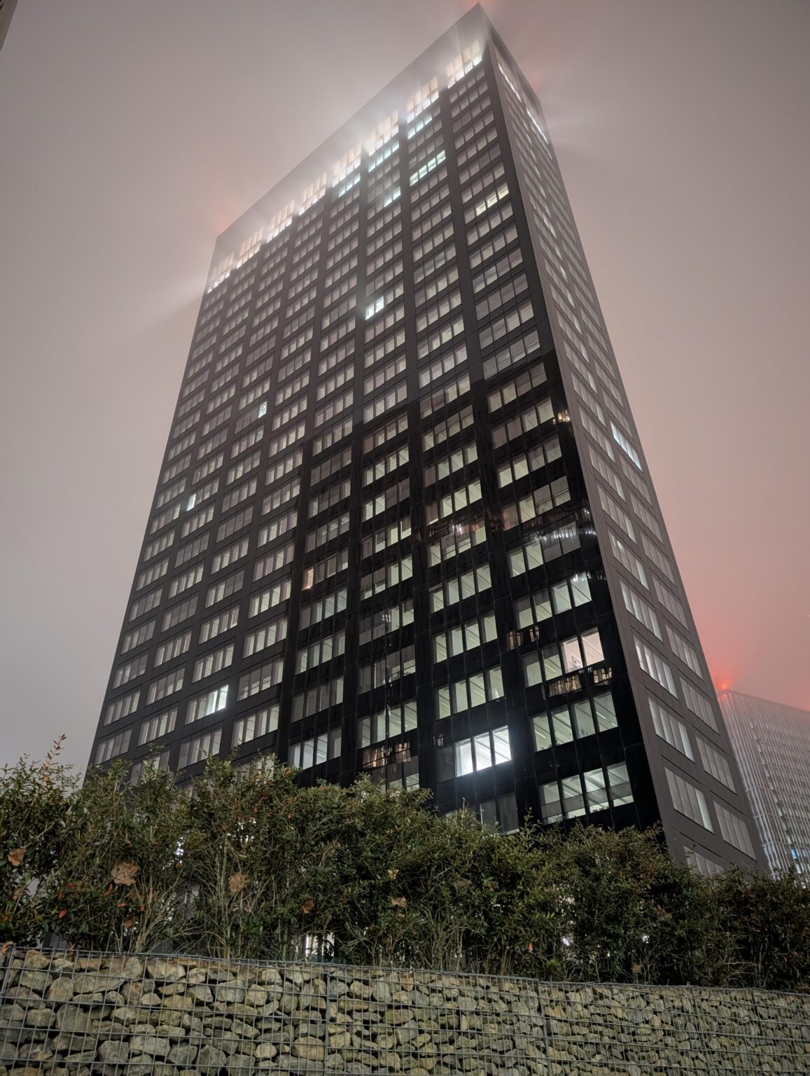 かすんだ冬の日陰