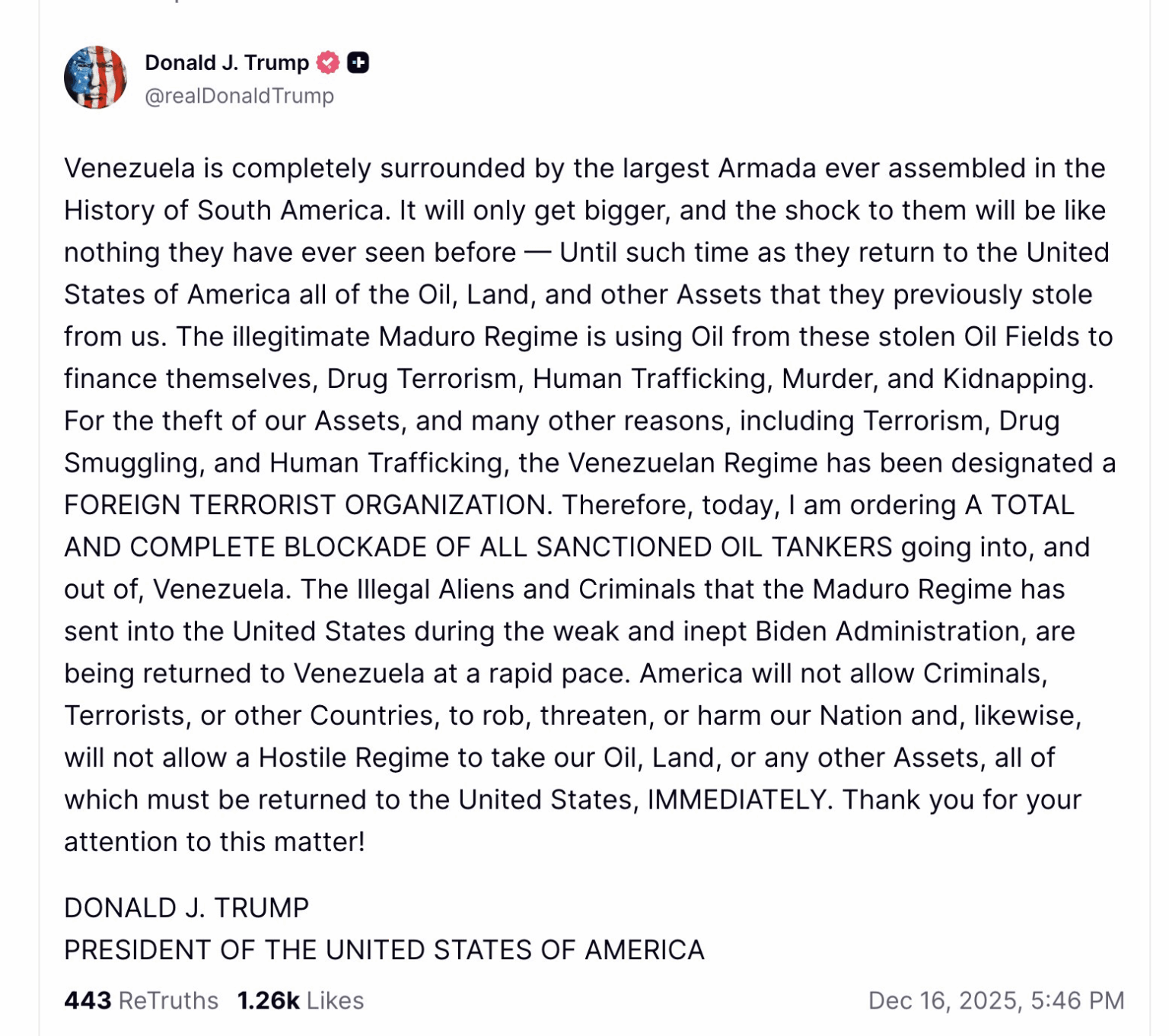 アメリカは戦争をするつもりだ。考えは？