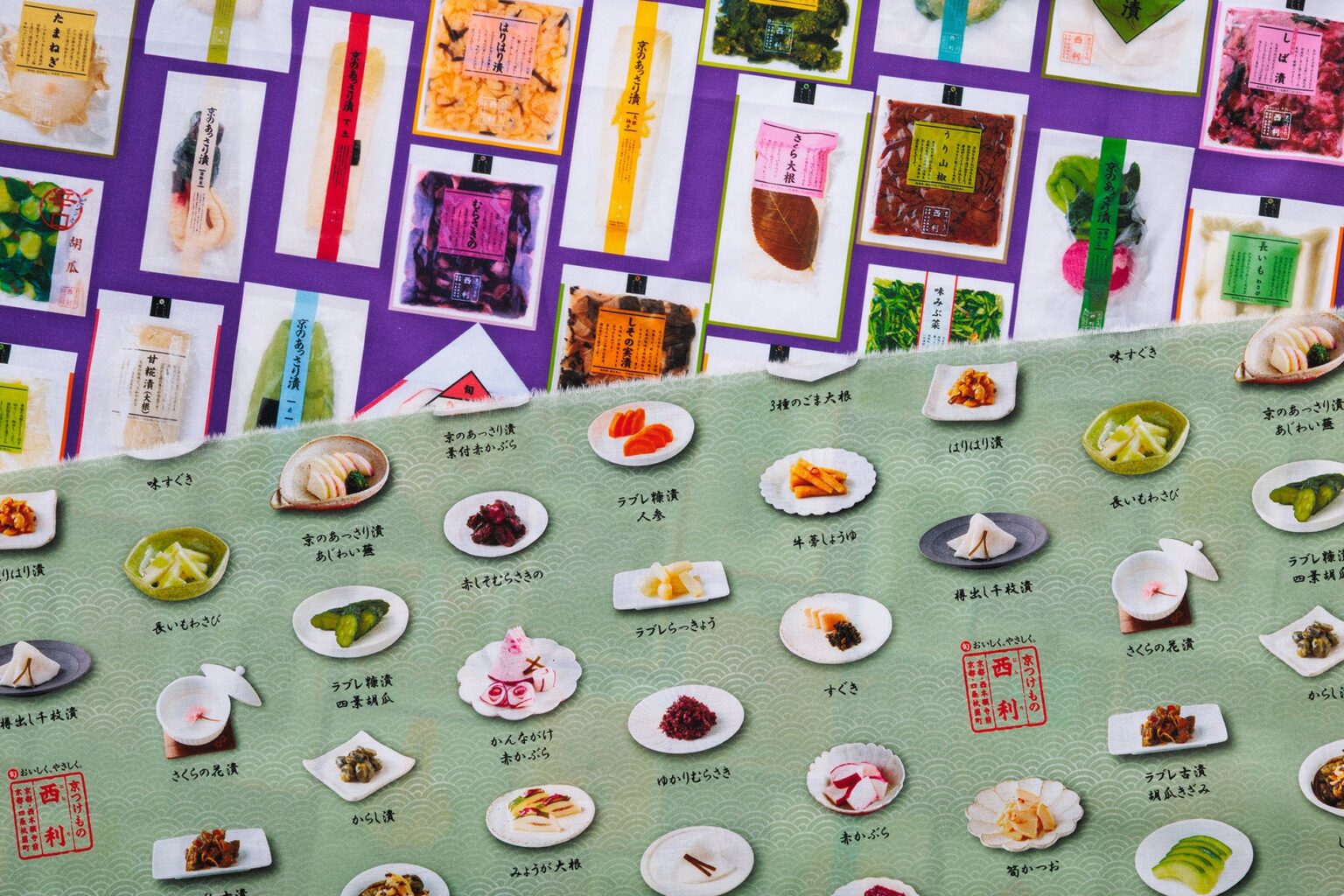 ノムラテーラー × 京つけもの西利 京の食文化を布で楽しむコラボ生地が誕生！ | 株式会社西利のプレスリリース