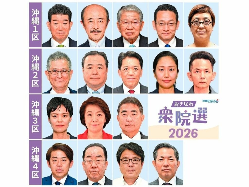 【速報】衆院選沖縄1～4区、立候補者17人で確定　2月8日投開票 | 沖縄タイムス＋プラス