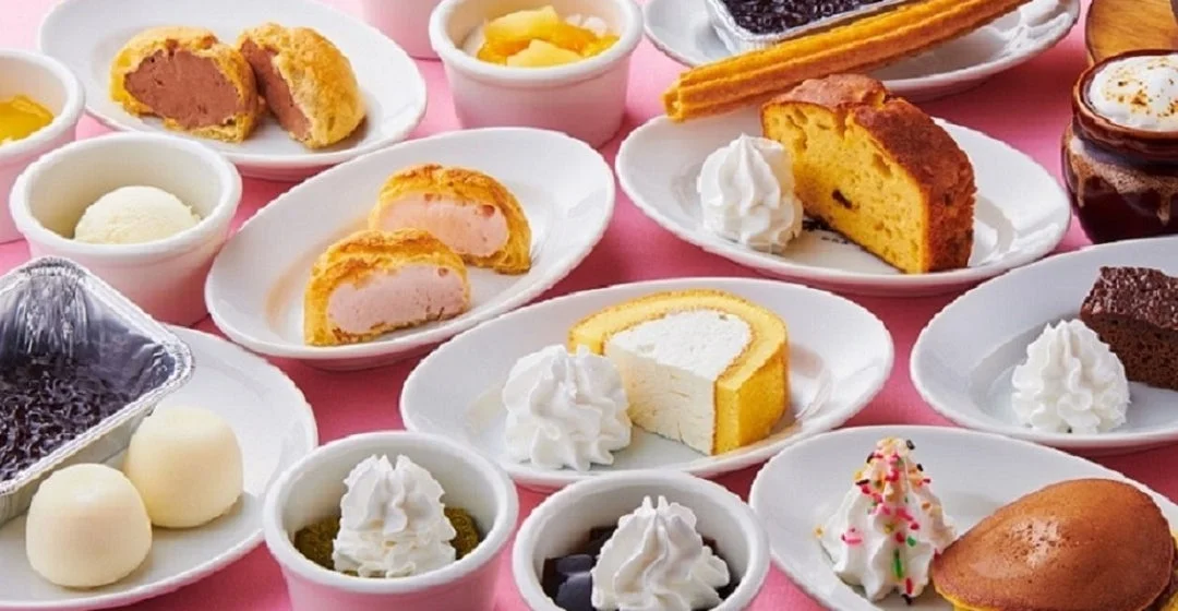 豊富な種類のデザート