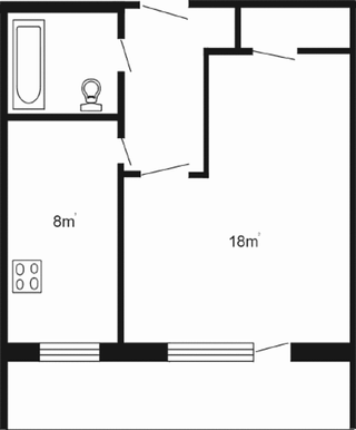 アパートの隠れた部分。