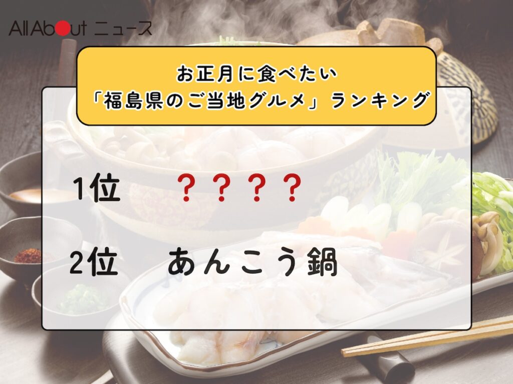 お正月に食べたい「福島県のご当地グルメ」ランキング！ 2位「あんこう鍋」を抑えた1位は？【2025年調査】 - All About ニュース